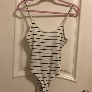 Blue and White Bodysuit